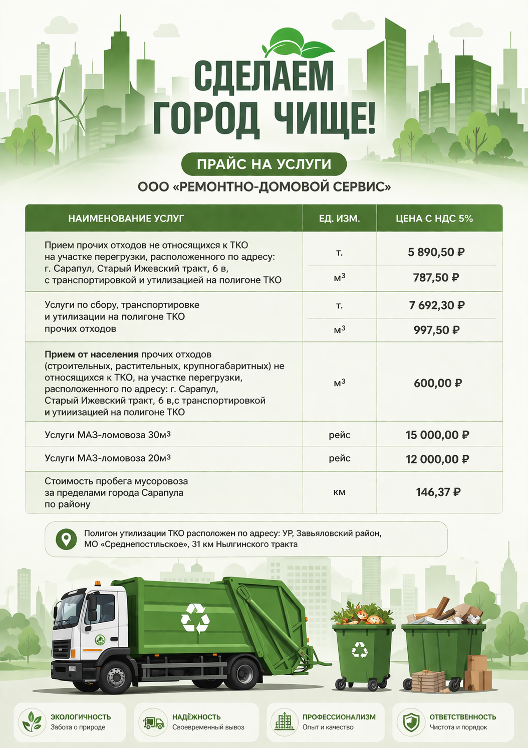 Официальный прайс ООО РДС